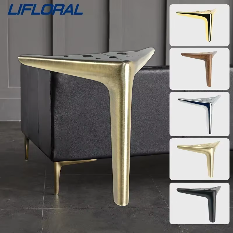 4Pcs/Set Furniture Feet For TV Cabinet Sofa Coffee Table Bathroom Cabinet Drawer Cabinet Leg Metal Support Feet Load 800KG