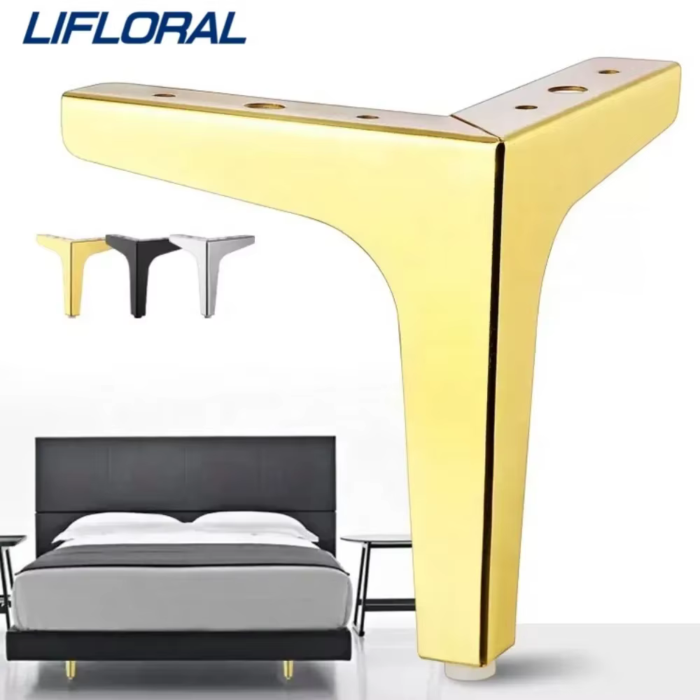 4pcs Metal Furniture Legs Black Gold Silver for Coffee Table Feet Sofa Chair Bathroom Cabinet Replacement Legs Hardware 10-17cm