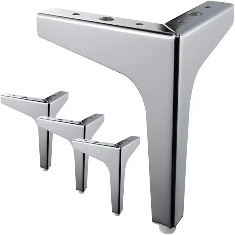 4pcs Cabinet Legs Metal Furniture Legs,Modern Metal Triangle Furniture Feet DIY Replacement Cabinet Cupboard Sofa Couch Chair
