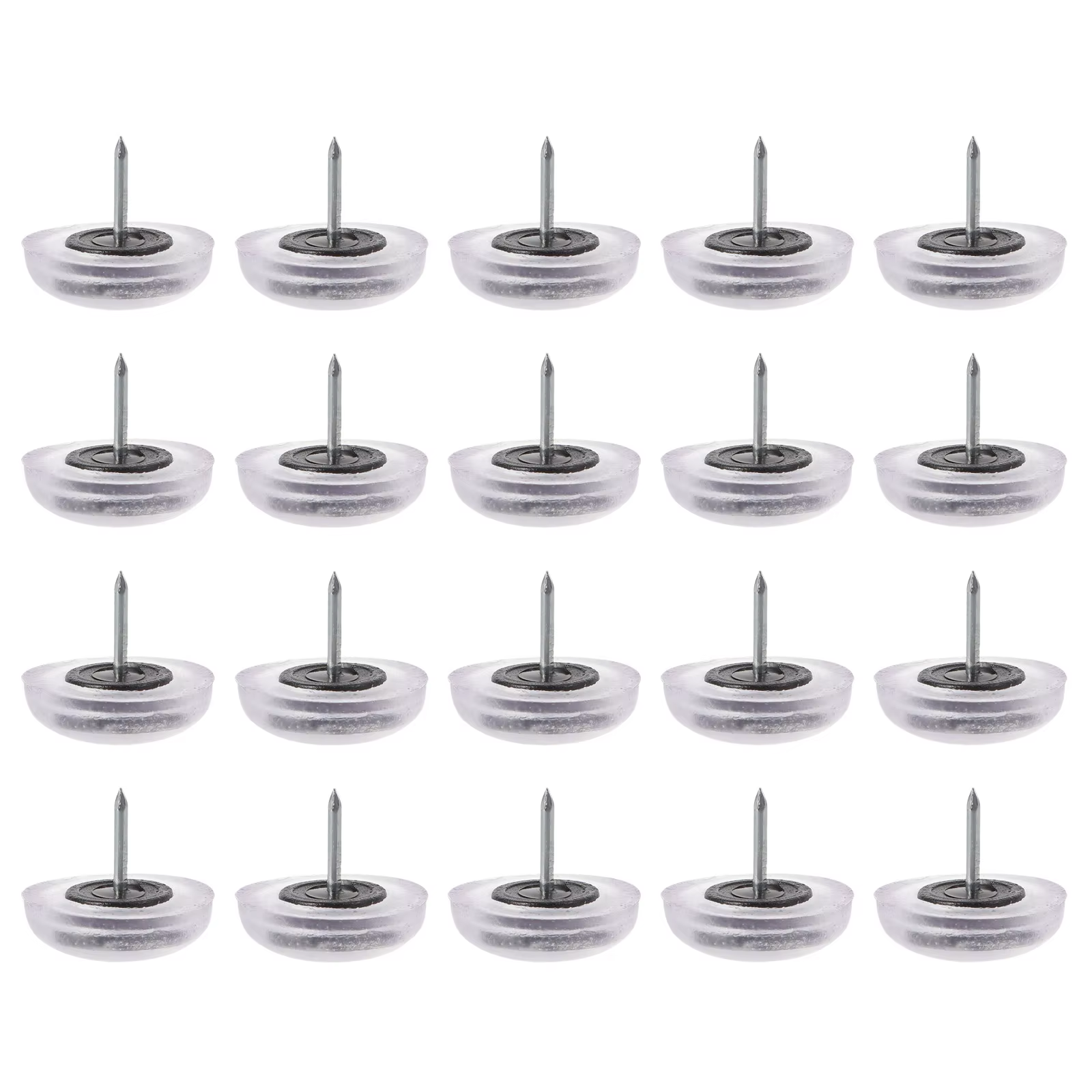 20pcs Furniture Sliders Silicone Table Chair Tack Round Nail On Sliding Feet Table Leg Pad Floor Protector Mute Chair Feet Cover