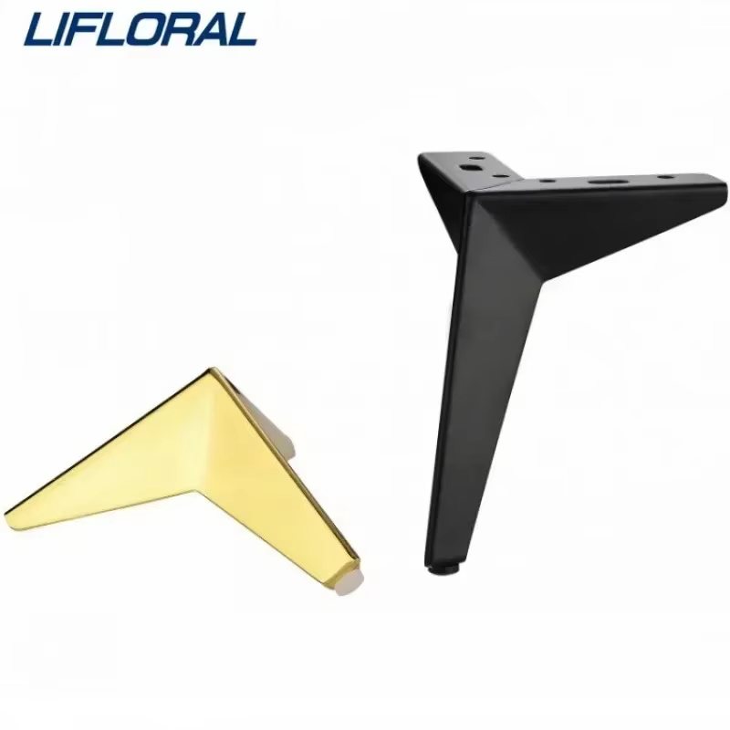Modern furniture legs metal gold Black Iron Sofa Feet Table Bed Chair Desk Dresser Cabinet Furniture Support Chairs Feet Height