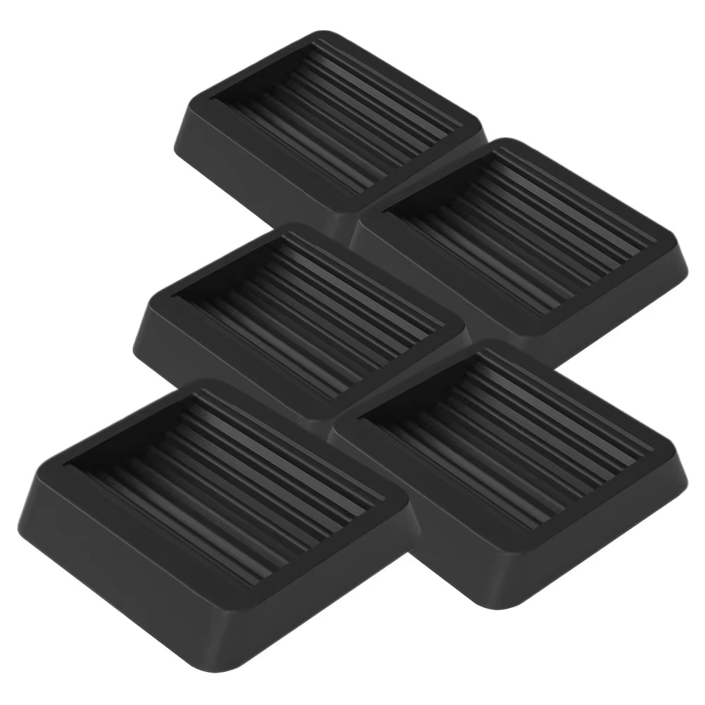 5pcs TPU Wheel Stoppers for 50x64mm Chairs Anti Caster Pads Furniture Floor Protectors Black Home Office Use