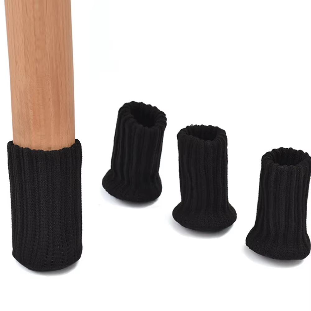 4/24Pcs Chair Legs Socks Knitted Furniture Feet Floor Protectors Anti-slip Pads Silent Thicken Table Chair Leg Socks Covers
