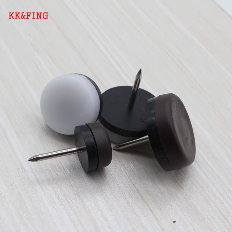 KK&FING 20 PCS Chair Table Furniture Leg Bottom Feet Plastic Pads Glides Skid Nail Wood Floor Furniture Protector Noise Killer