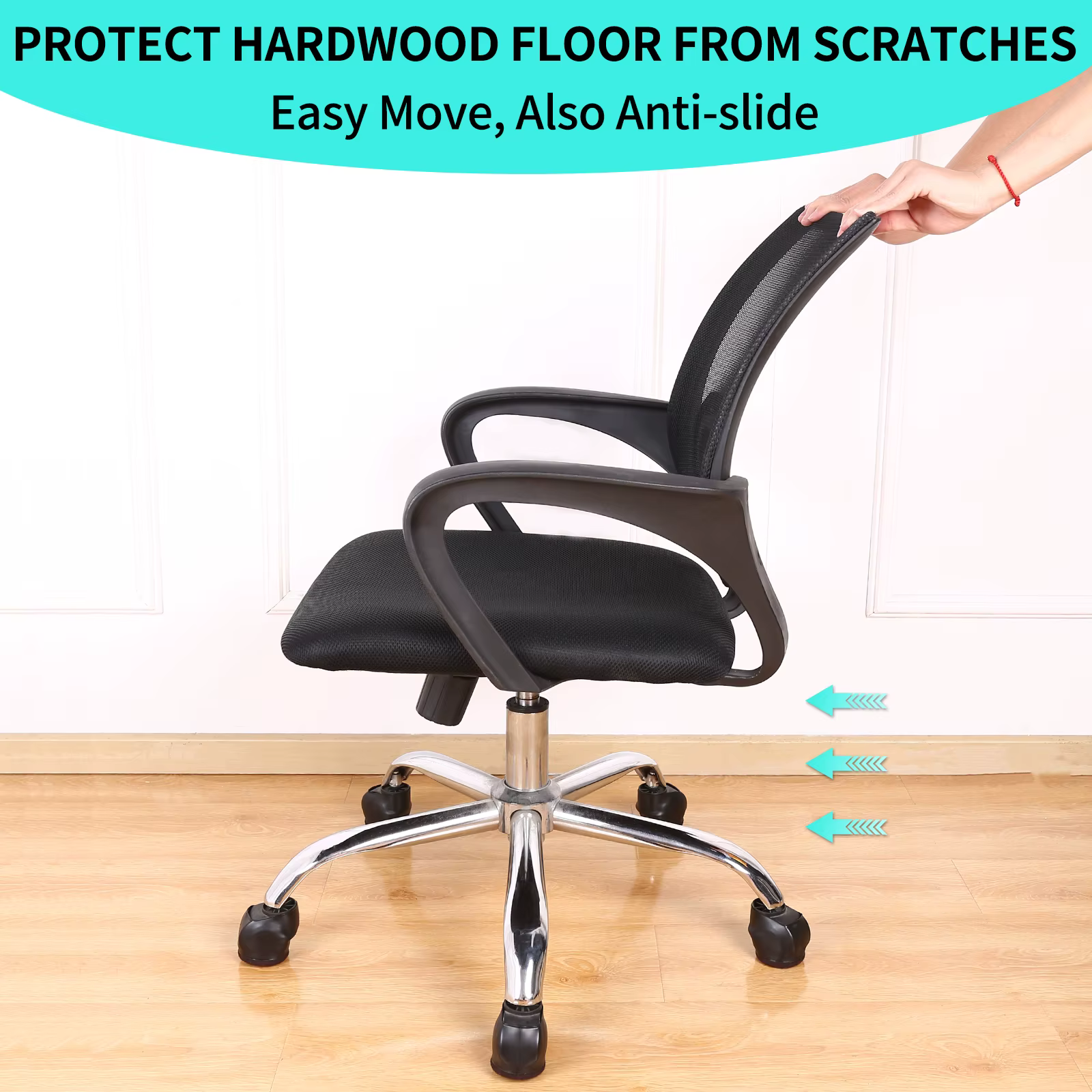 Felt Bottom Furniture Wheel Caster Cups Sofa Bed Office Chair Wheels Stopper Floor Protectors Covers Silicone Prevents Scratches